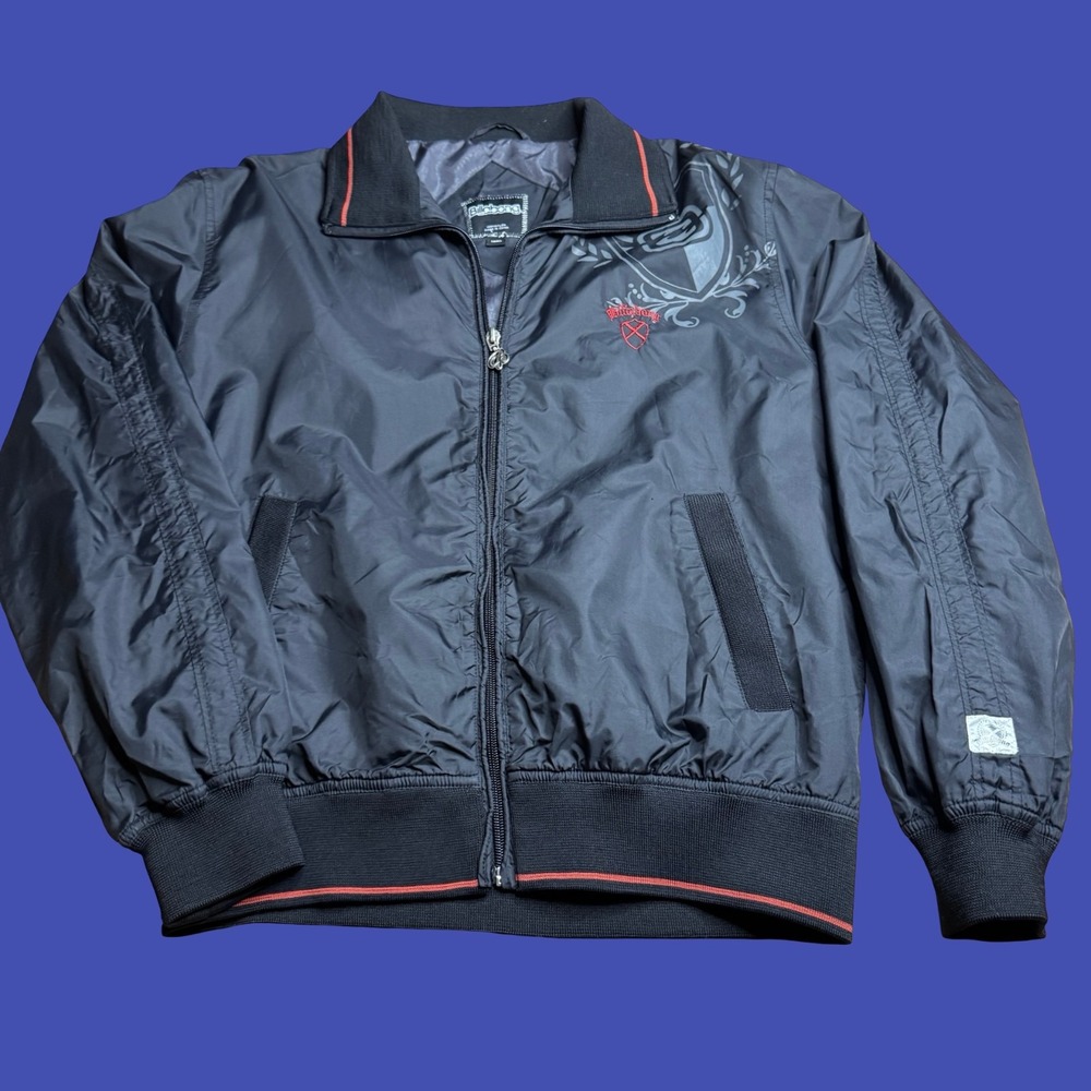 Billabong Black Nylon Windbreaker Jacket Small Surf Y2K Beach Outdoor Full Zip